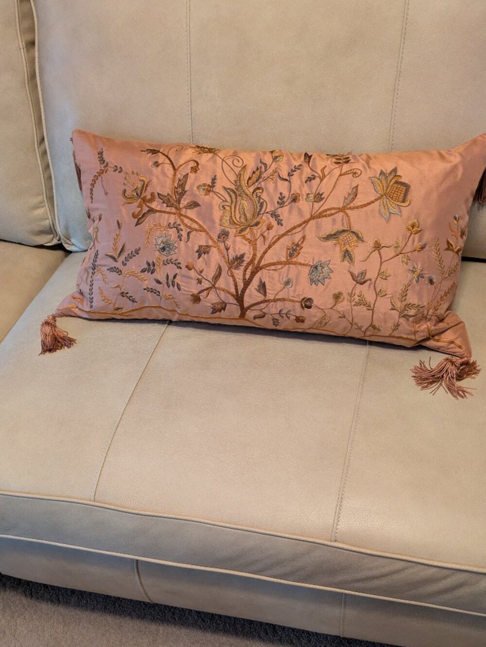 Beautiful Embordered Silk Pillow